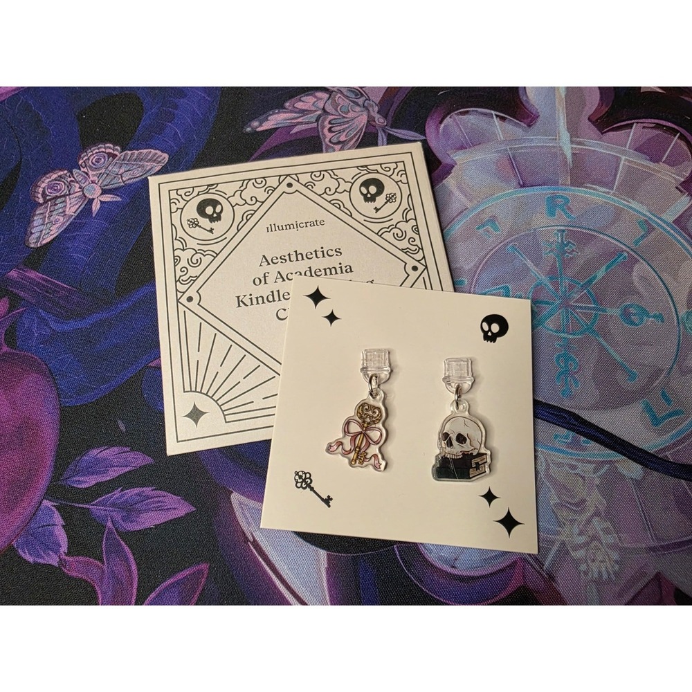 Illumicrate Kindle Dust Plug Charms OS Multicolor New Academia Skull Key